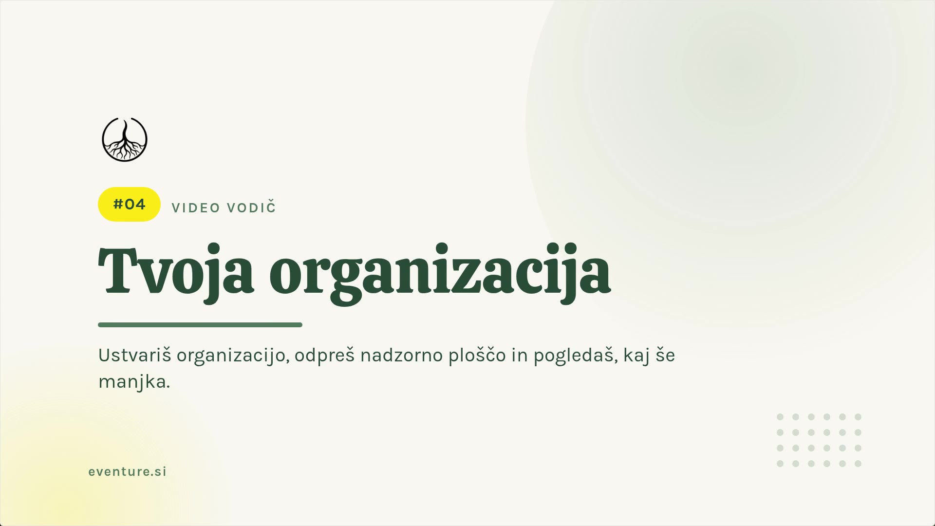 Create your organization