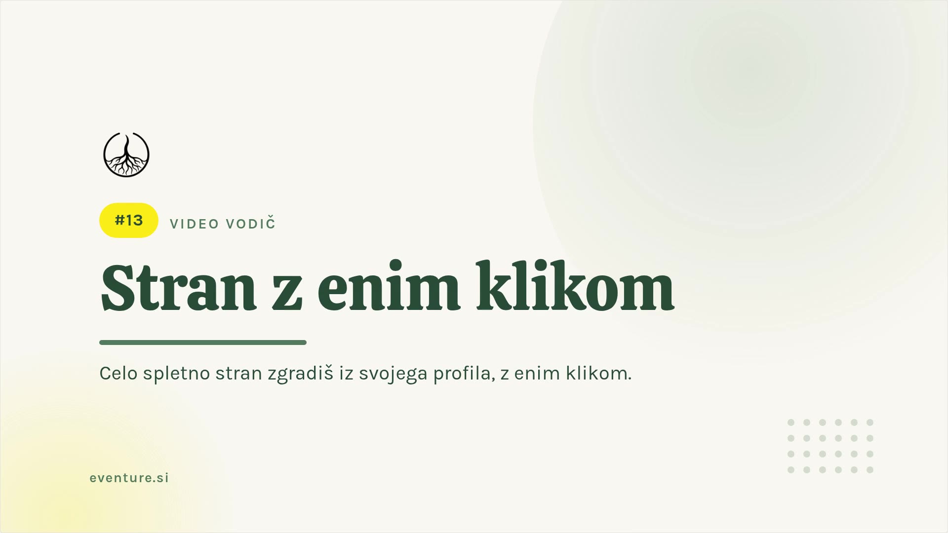 Web stranica jednim klikom