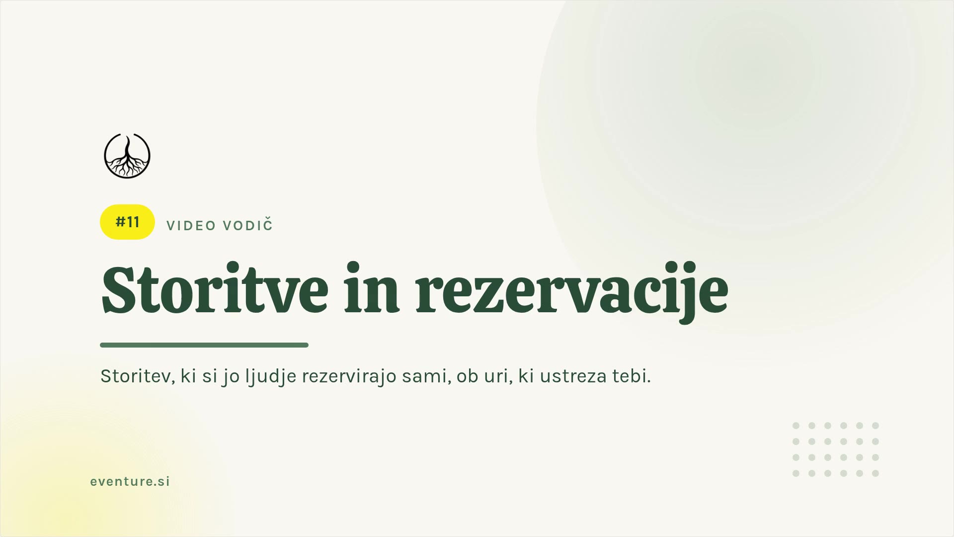 Storitve in rezervacije