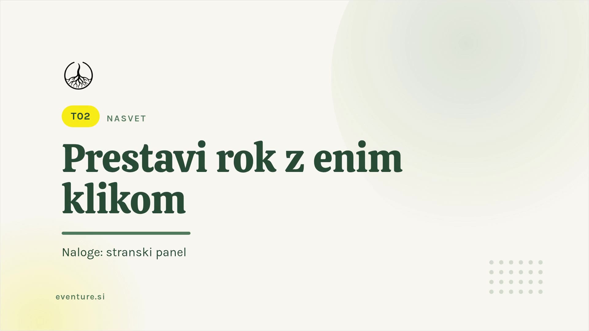 Nasvet: prestavi rok z enim klikom